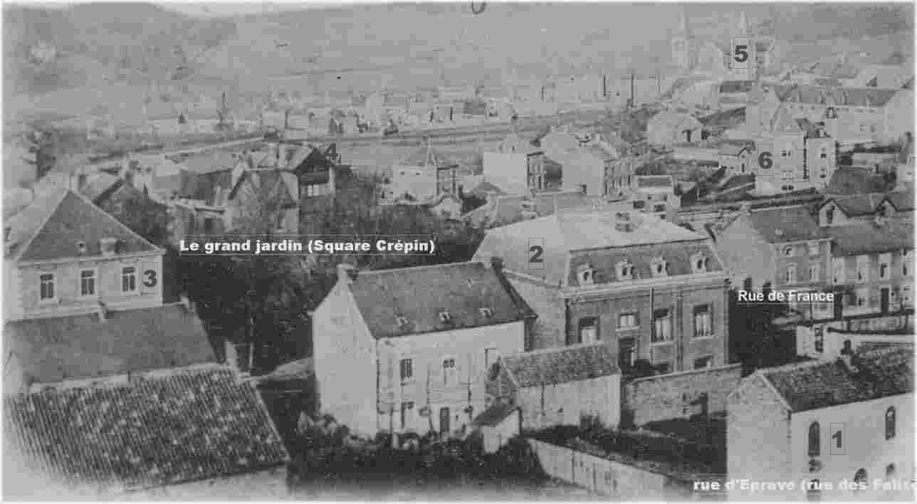 vue depuis le château vers 1900-1905