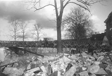 pont temporaire sur la Lomme